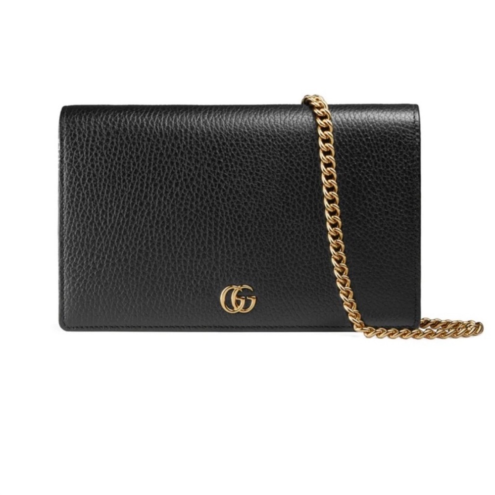 GUCCI GG Marmont Leather Mini Chain Bag